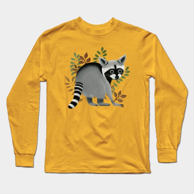 Cute raccoon Long Sleeve T-Shirt by Mimie20